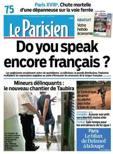 Le Parisien + Journal de Paris du Lundi 9 Décembre 2013