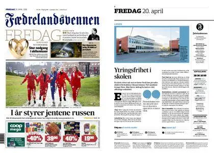 Fædrelandsvennen – 20. april 2018