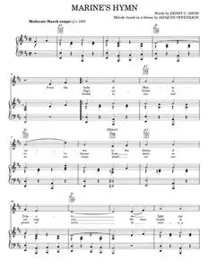 Marine's Hymn - Henry C. Davis (Piano-Vocal-Guitar)