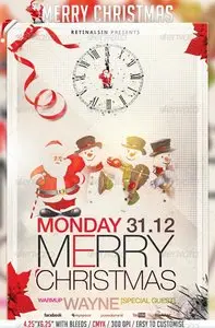 GraphicRiver Merry Christmas Flyer Template 3405666