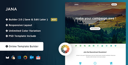 ThemeForest - Jana v1.0 - Modern Email Template + Online Builder - 14466259