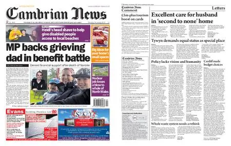 Cambrian News Arfon & Dwyfor – 25 January 2019