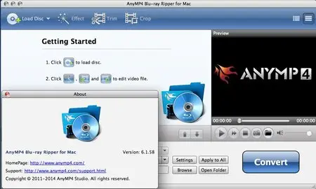 AnyMP4 Blu-ray Ripper for Mac 6.1.58 Multilangual Mac OS X