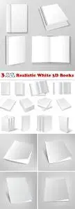 Vectors - Realistic White 3D Books