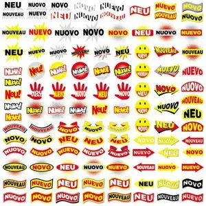 Cartoon decorative signs