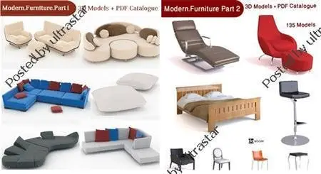 3D Models - Modern Furniture - Vol 1 & Vol 2