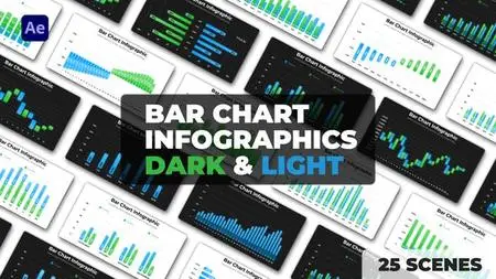 Bar Chart Infographics | Dark and Light Themes 50183438