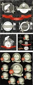 Vector - Hief cook and menu