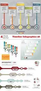 Vectors - Timeline Infographics 28