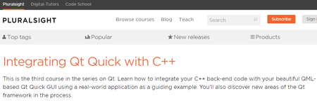 Pluralsight - Integrating Qt Quick with C++ (2015)