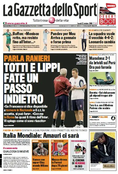 La Gazzetta dello Sport (12-10-09)