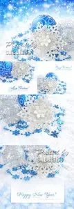 Stock Photo - Blue Christmas Cards 3
