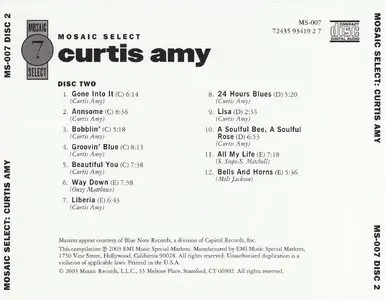 Curtis Amy - Mosaic Select (2003)