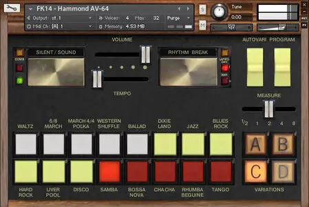 Forgotten Keys FK14 Hammond AutoVari 64 KONTAKT