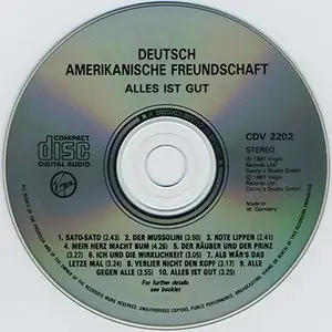 D.A.F. - Alles Ist Gut (1981, reissue 1991, Virgin # CDV 2202)