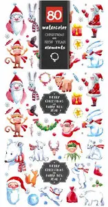 CreativeMarket - Vector Christmas Collection + Bonus