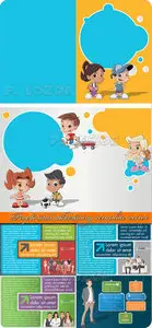 People and advertising template vector