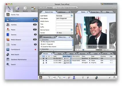 Synium MacFamilyTree v6.2.2 Multilingual Mac OS X