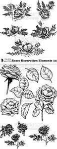 Vectors - Roses Decoration Elements 12