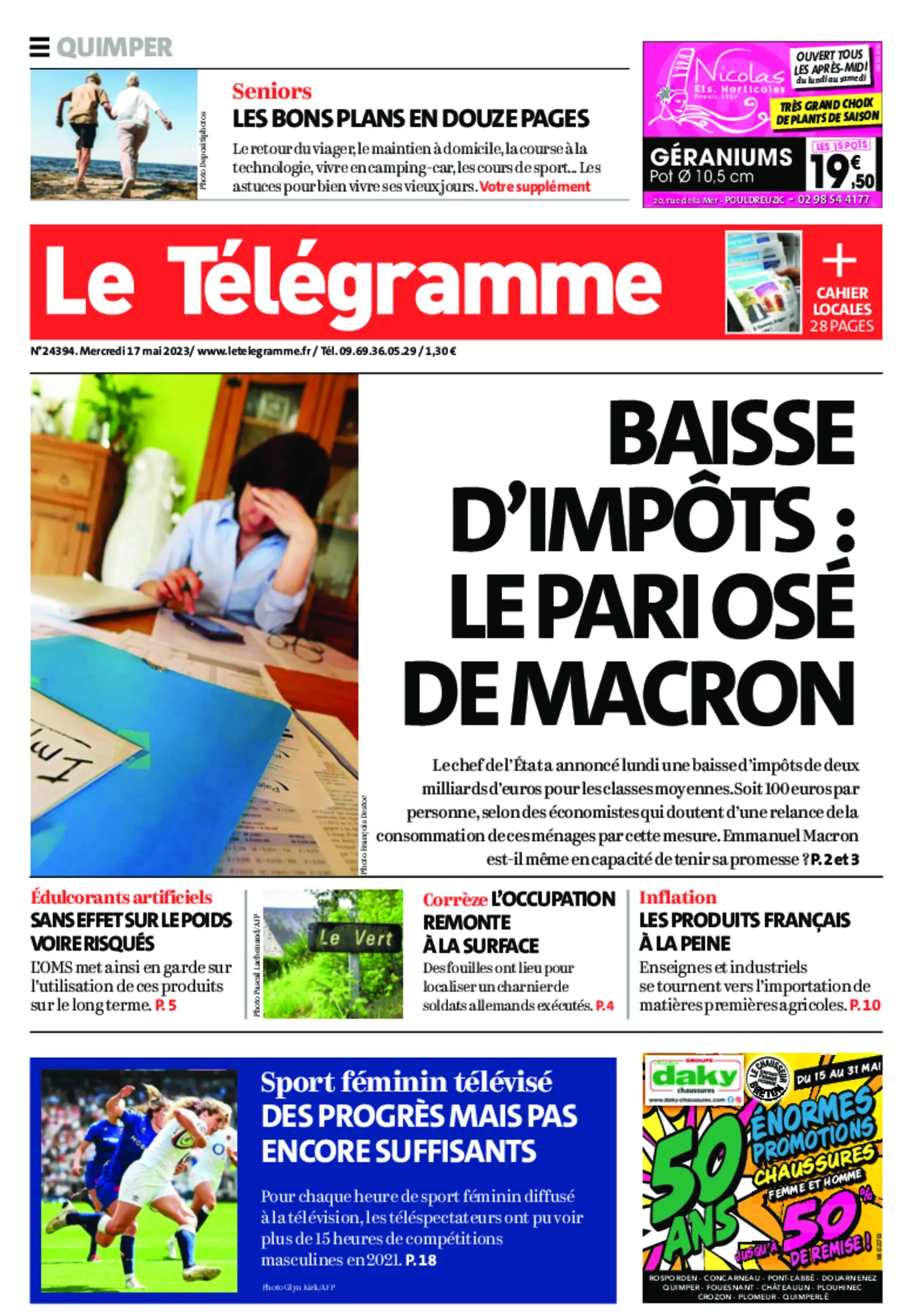 Le Télégramme Quimper – 17 mai 2023 / AvaxHome