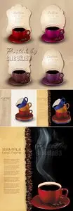 Color Coffee Cups Vector