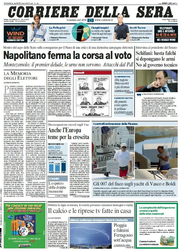 Il Corriere della Sera (13-08-10)