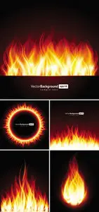 Fire Backgrounds Vector
