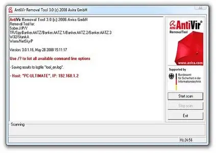 Portable Avira AntiVir Removal Tool 3.0.1.16 