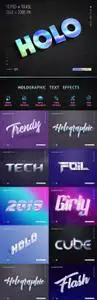Holographic Text - 10 PSD 23178255