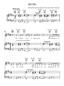 All I Do - Stevie Wonder (Piano-Vocal-Guitar (Piano Accompaniment))