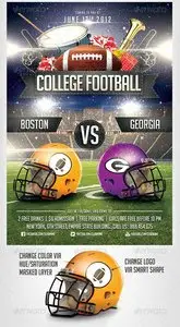 GraphicRiver College Football Flyer Template
