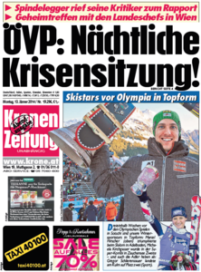 Kronen Zeitung, 13. Januar 2014
