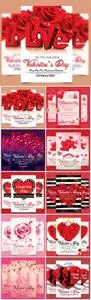 PSD happy valentine day party flyer design