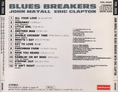 John Mayall & The Blues Breakers With Eric Clapton (1966) {1989, Japan 1st Press}