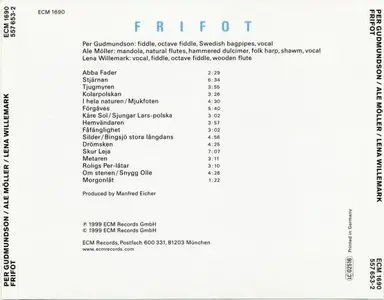 Per Gudmunson, Alle Moller, Lena Willemark - Frifot (1999) {ECM 1690}