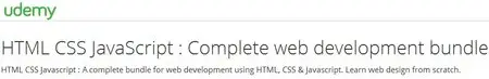 HTML CSS JavaScript : Complete web development bundle