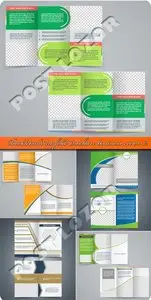 Booklet and tri-fold brochure business vector 12