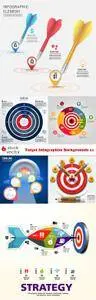 Vectors - Target Infographics Backgrounds 11