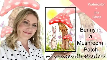 Illustrate: Bunny in Mushroom Patch