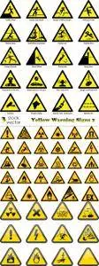 Vectors - Yellow Warning Signs 2