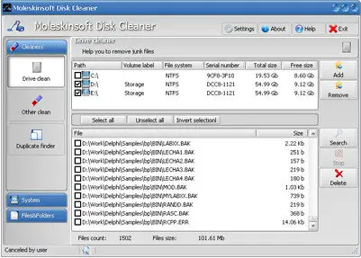 Moleskinsoft Disk Cleaner 2.4.1.160 