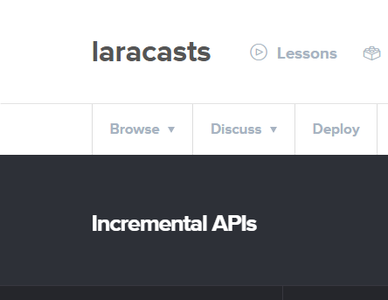 laracasts: Incremental APIs with Jeffrey Way (2014)
