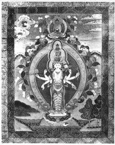 Iconography Buddhism Black&White