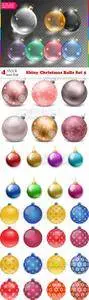 Vectors - Shiny Christmas Balls Set 5