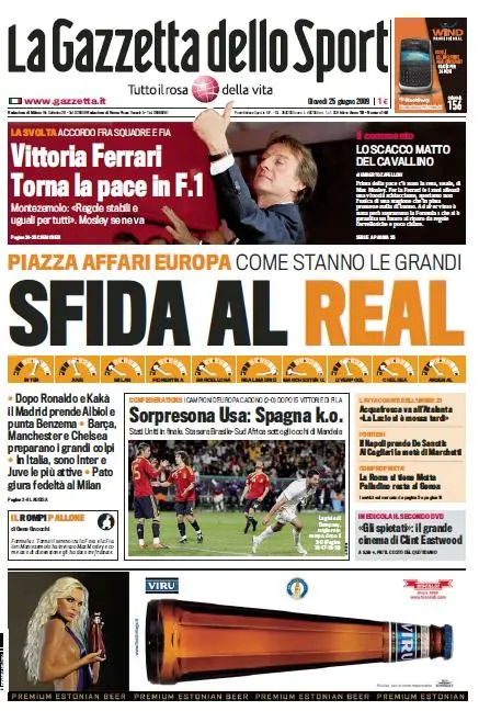 La Gazzetta dello Sport (25-06-09)