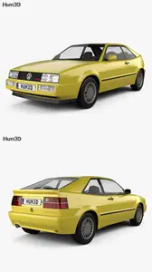 Volkswagen Corrado G60 1988 - 3D Model