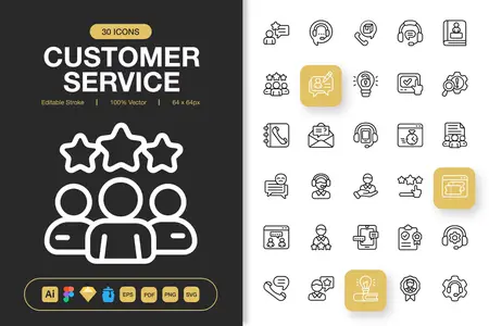 EE - Customer Service Icons 75YCXMZ