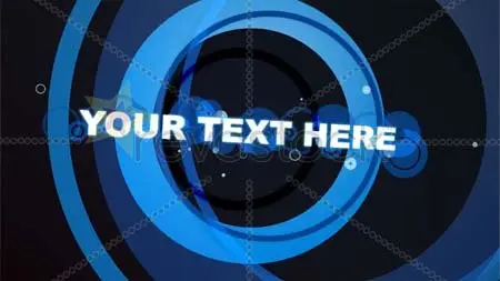 Revostock Blue Rings With Text - After Effects Project