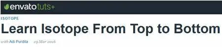 Tutsplus - Learn Isotope From Top to Bottom