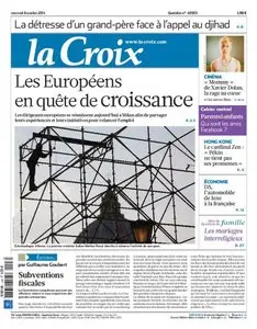 La Croix Du Mercredi 08 Octobre 2014